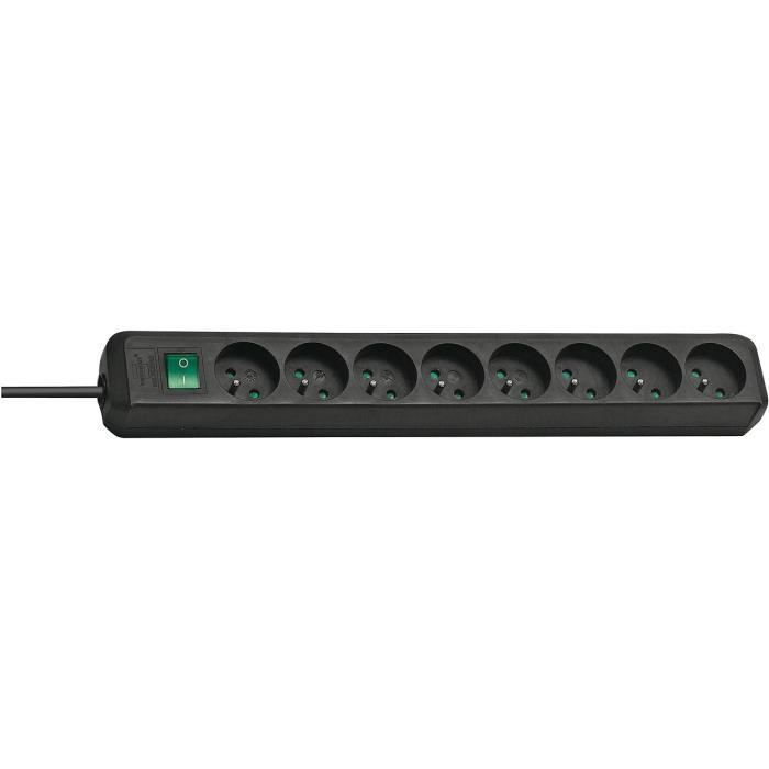 BRENNENSTUHL Bloc multiprise Eco-line socle 8 prises avec interrupteur