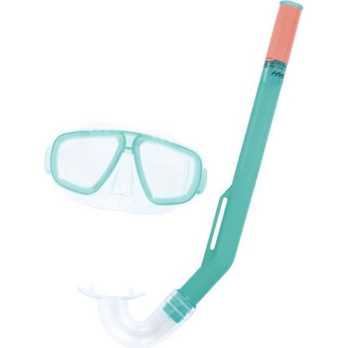 BESTWAY Ensemble Masque de plongée + Tuba – Enfant - 2 couleurs assorties
