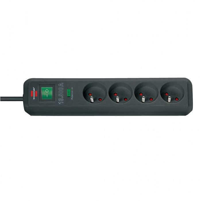BRENNENSTUHL Bloc multiprise parasurtenseur Eco-line socle 4 prises