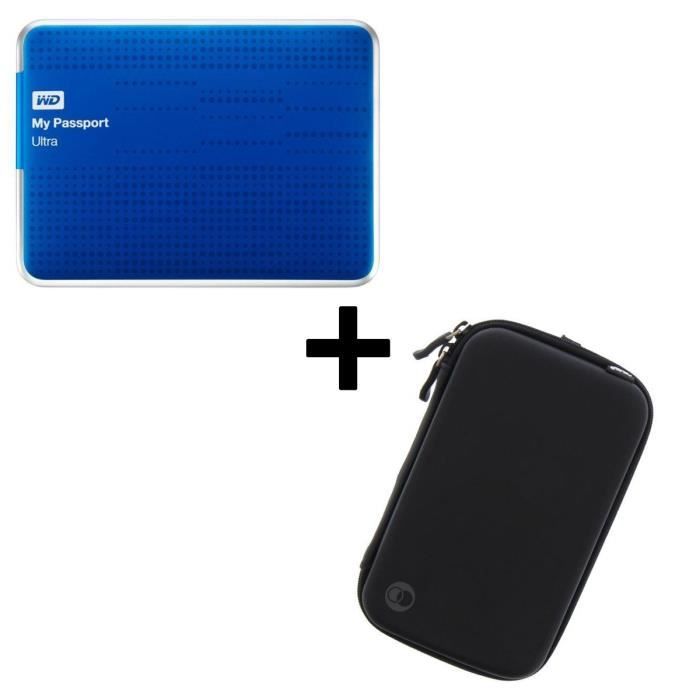 Pack Western Digital Disque Dur Externe Reconditionné - My Passport Ultra - 1To - 2,5\