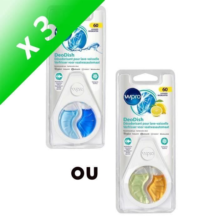 WPRO DWD018 Désodorisant lave-vaisselle (Lot de 3)