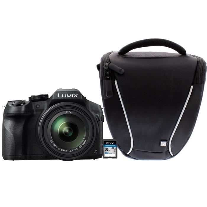 PANASONIC DMC-FZ300 Noir + PNY Carte micro SDCH 8 Go + Sacoche