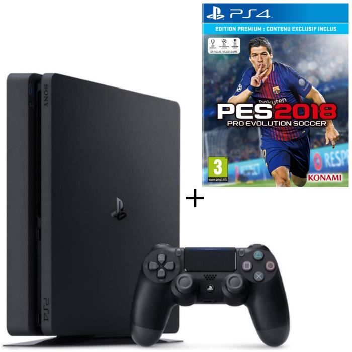 Pack PS4 500 Go + PES 2018 Jeu PS4