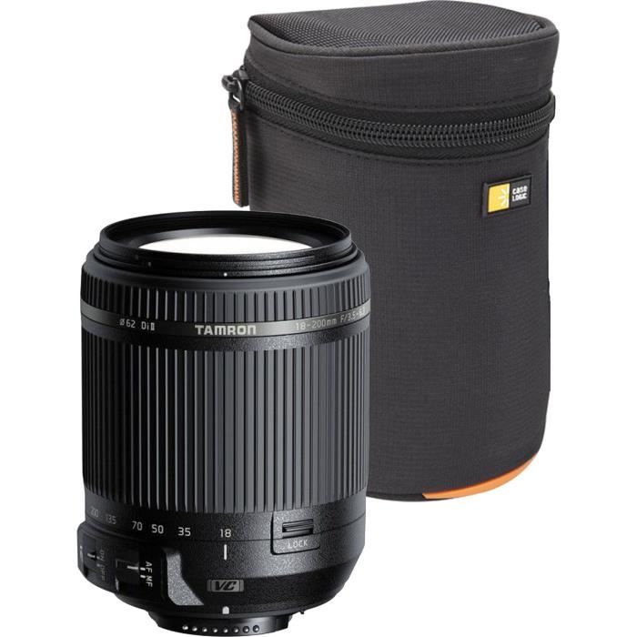 Tamron objectif 18-200 mm Nikon + CASE LOGIC SLRA1 Etui pour objectif