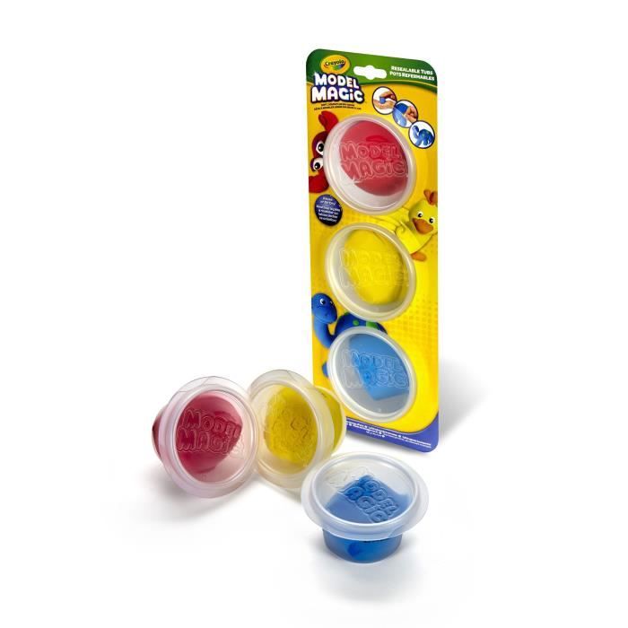 CRAYOLA 3 Pots De Model Magic - Couleurs Primaires
