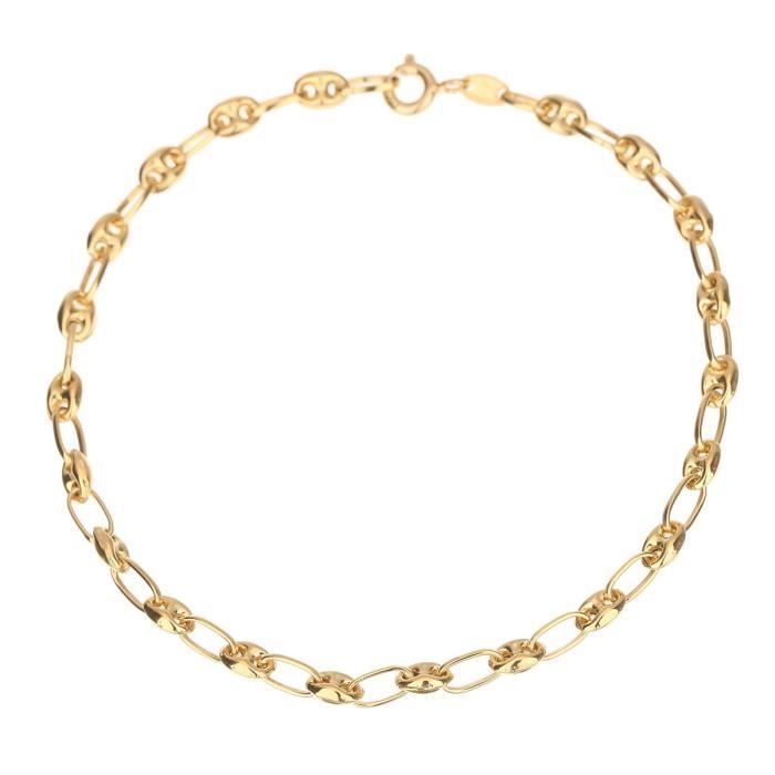 Les Bijoux d'Emma - Bracelet Maille Grain de Café - OR 9CT