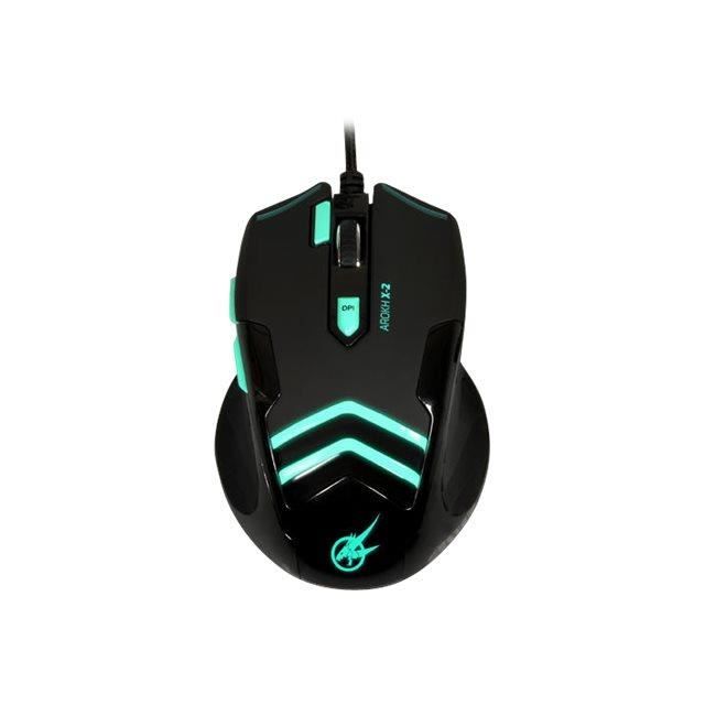 PORT DESIGN Souris Gaming AROKH X-2 - 7 boutons - 3500 DPI - Vert