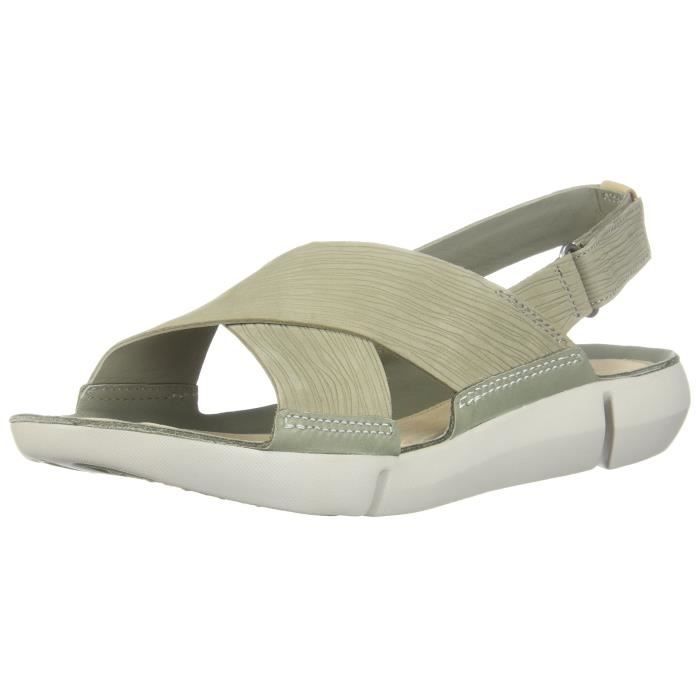clarks sandale tri chloe pour femme tfyxd taille-39 1-2 vert vert