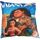 VAIANA Coussin 40x40 cm bleu et marron