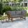 FINLANDEK - Banquette de jardin 2 places convertib