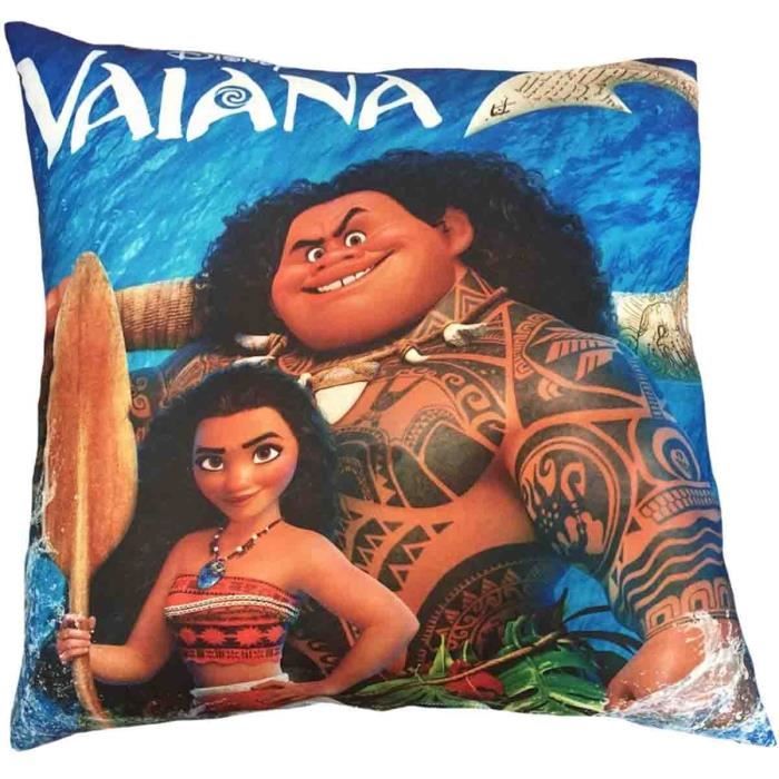 VAIANA Coussin 40x40 cm bleu et marron