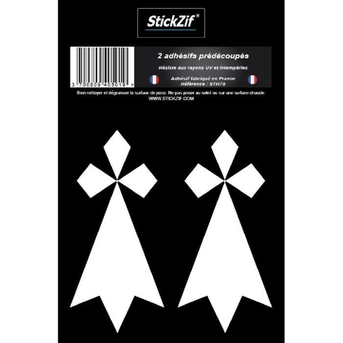 STICKZIF 2 Adhésifs Hermines Blanches STR7S