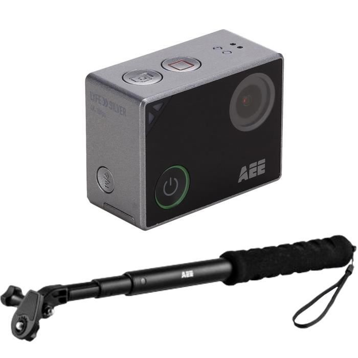 Camera Sport PNJ CAMLYFESILVER 4K/Ultra HD - Wi-Fi/Bluetooth - Écran tactile + Perche Télescopique