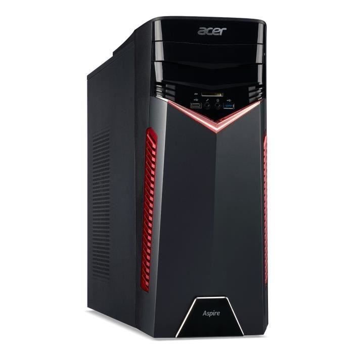 Unité Centrale - ACER Aspire GX-781 - Core i5-7400 - RAM 8Go - Disque Dur 128Go SSD + 1To - GTX 1070 8Go - Windows 10