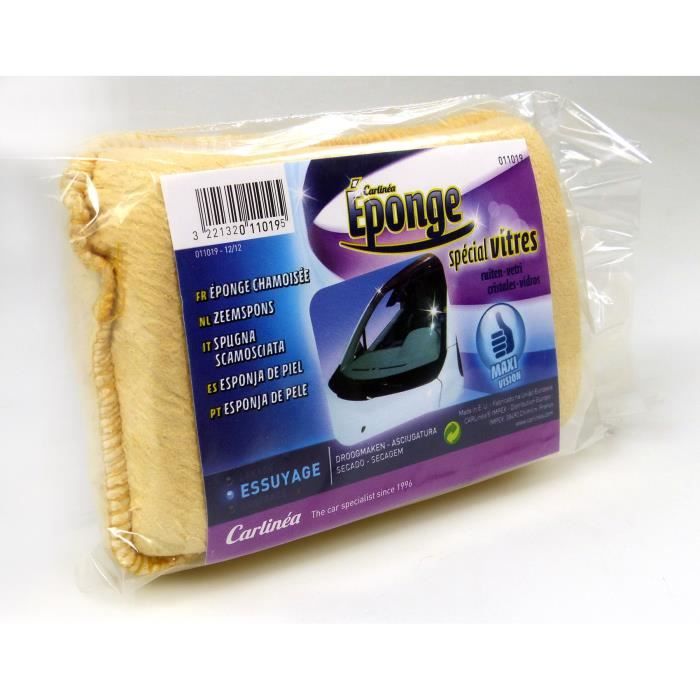 Eponge chamoisée essuie-vitre