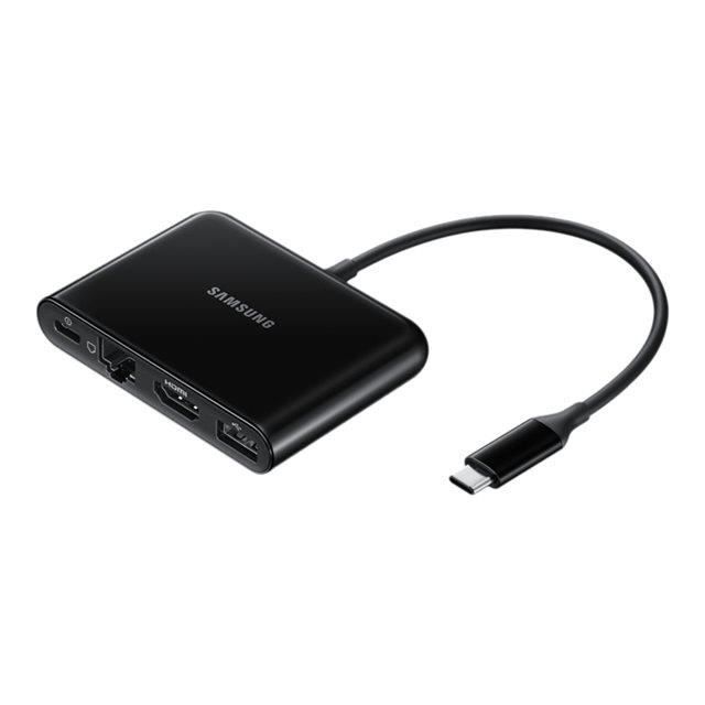 SAMSUNG Adaptateur Multiport USB Type C : HDMI, USB, Ethernet Noir