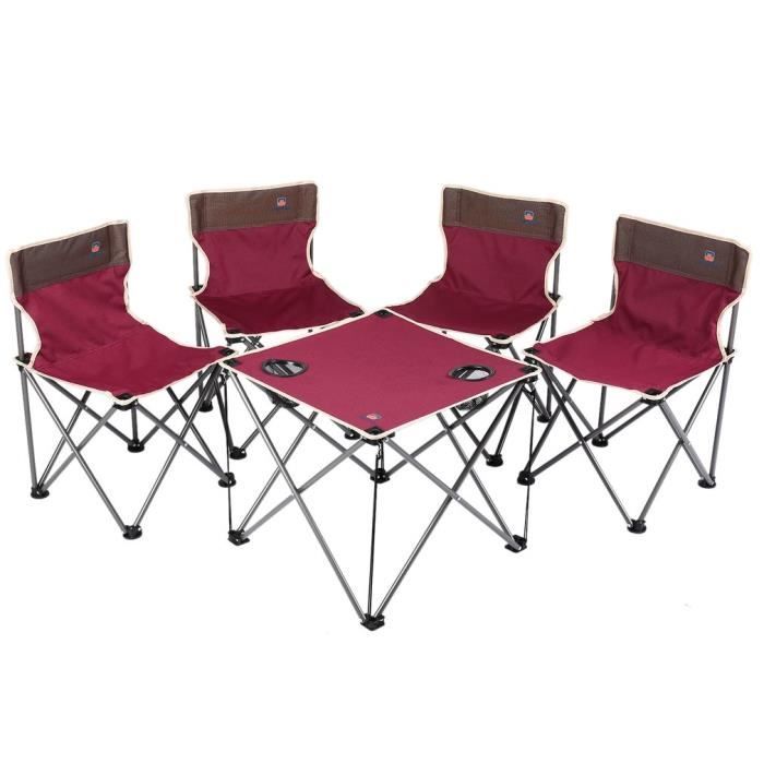 Pliant Léger Rouge Pour De Chaises Nique Grillade Randonnée Avec Table Transport Camping4 Portable Pique Pêche Sac 34ScA5RjLq