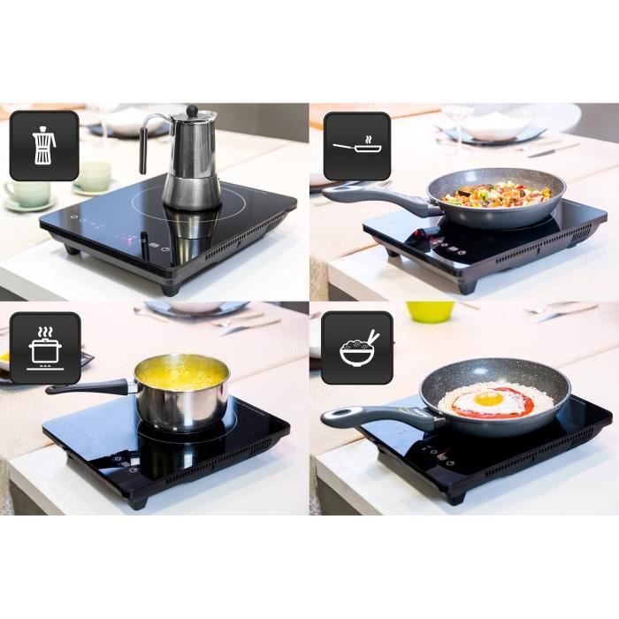 Plaque induction digitale full crystal de haute2