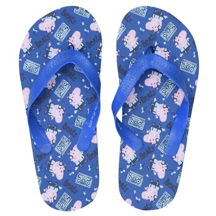 PEPPA PIG - Tongs Bleues Sérigraphiées - Enfant Garçon