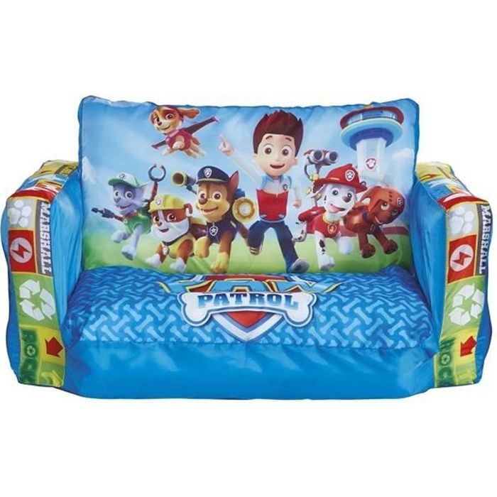 WORLDS APART PAT PATROUILLE Canapé Enfant Gonflable et Dépliable 2 en 1