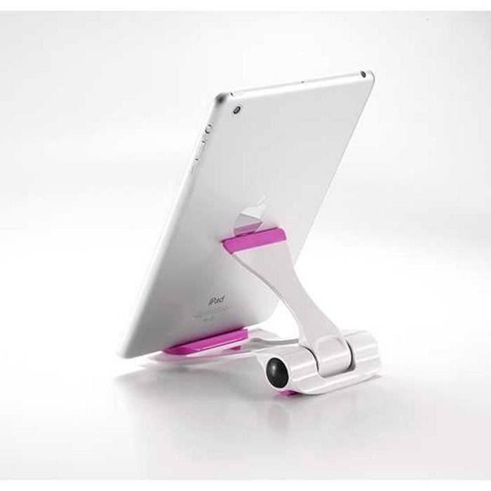 WE Support Tablette Universel 101 - Blanc - Rose