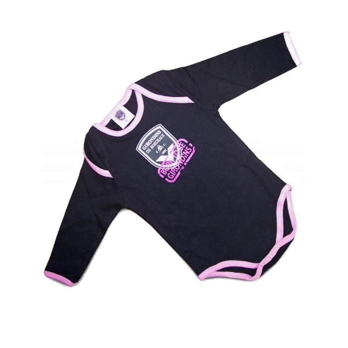 FCGB Body Manches longues Born - Bébé - Marine / Rose