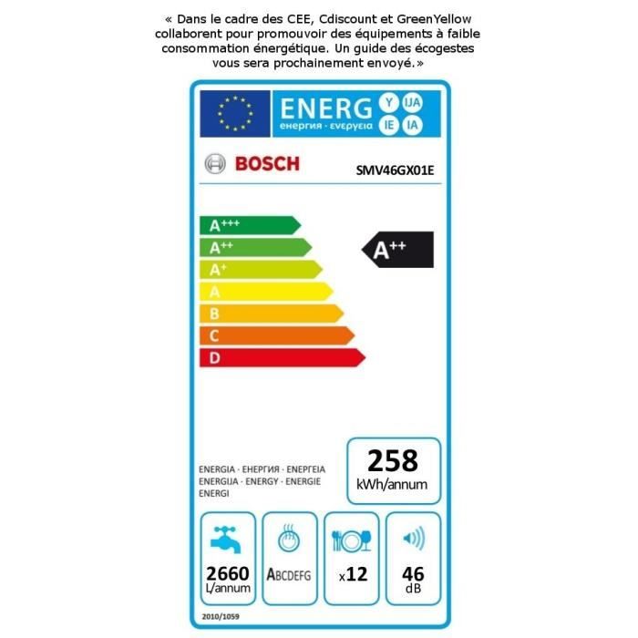  SMV46GX01E - Lave vaisselle tout encastrable3