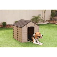 NICHE Niche M en plastique mocha - chocolat pour chien - NICHE Niche M en plastique mocha - chocolat pour chien -