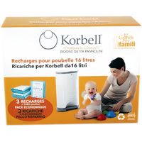 RECHARGE POUBELLE KORBELL STANDARD Recharge 3 pack pour poubelle 16L RECHARGE POUBELLE KORBELL STANDARD Recharge 3 pack pour poubelle 16L