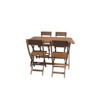 SALON DE JARDIN Ensemble repas de jardin pliable 4 places - table SALON DE JARDIN Ensemble repas de jardin pliable 4 places - table