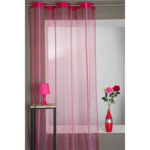 VOILAGE Rideau Voilage à Rayures Organza