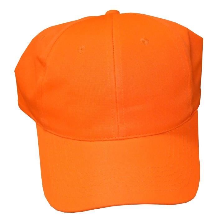 TERRITOIRE CHASSE Casquette simple fluo 100 %