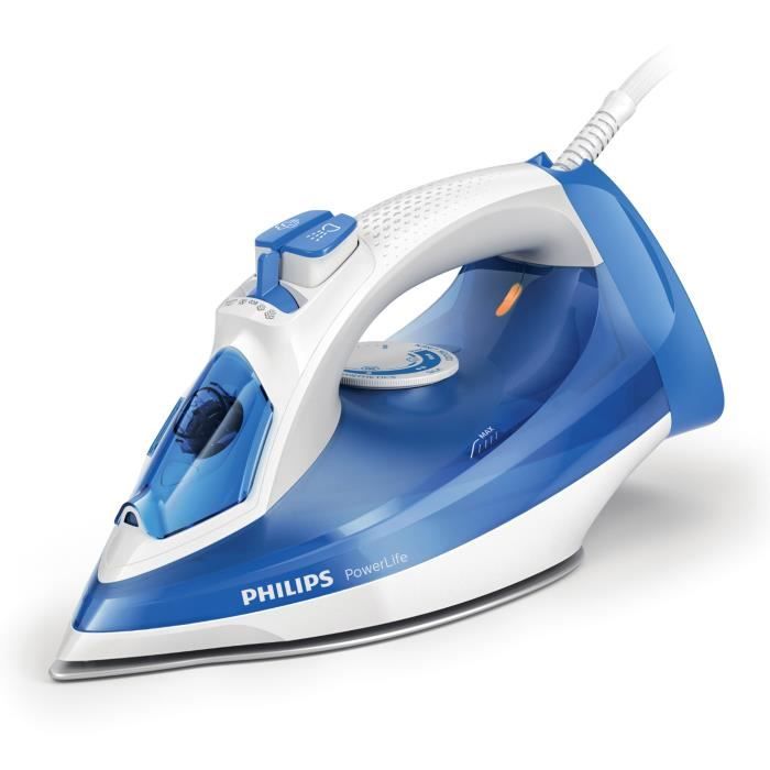 PHILIPS GC2990/20 Fer vapeur PowerLife - 2300W – Bleu clair