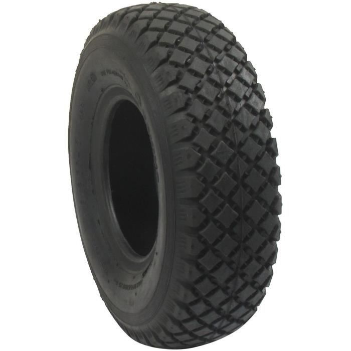 Pneu Renforcé 10x4.10-4 Bitume - Pour Diable/Remorque - Anti-Dérapant - Nylon Solide