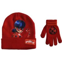 BONNET - CAGOULE MIRACULOUS Bonnet et Gants Rouge Enfant Fille BONNET - CAGOULE MIRACULOUS Bonnet et Gants Rouge Enfant Fille