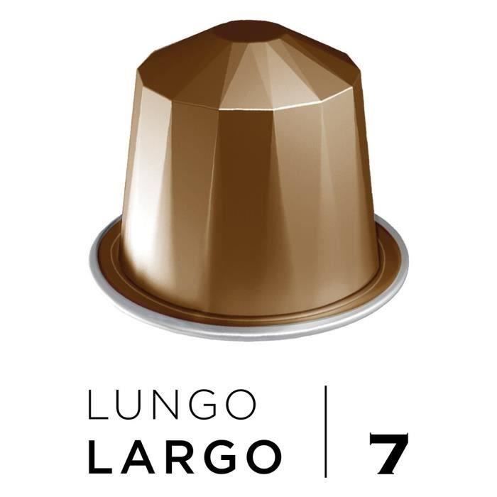 BELMIO Café Espresso Lungo Largo Intensité 7 - Compatibles Nespresso - 10 capsules aluminium - 55 g