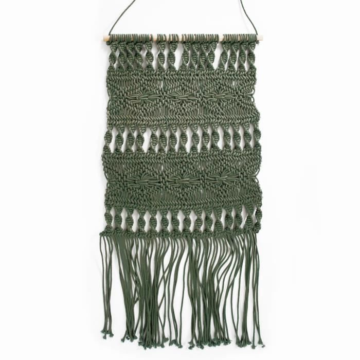 Tissage / Suspension murale Macrame - 45 x 50 cm - Vert clair