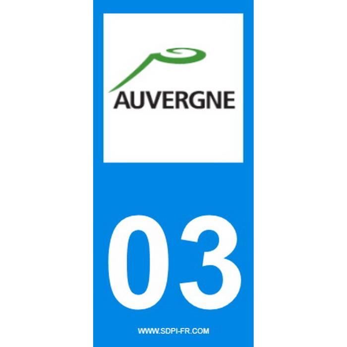 STICKZIF 2 Autocollants Région Département 03 SR03