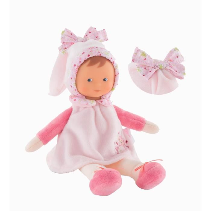 COROLLE Doudou Miss fleur de coton - 25 cm - Rose - Dès la naissance
