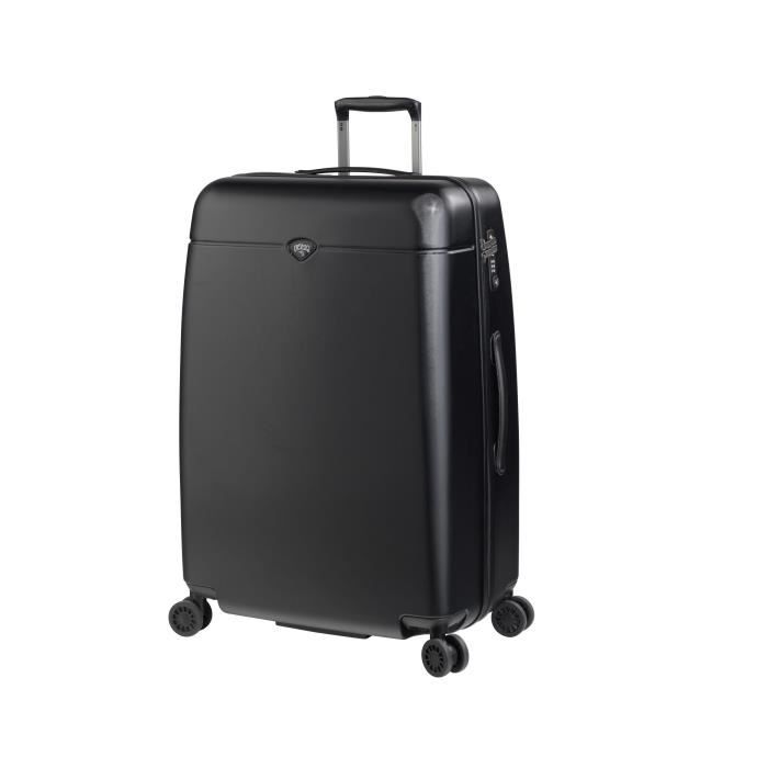 JUMP Valise Trolley Rigide ABS NICE - 4 roues double - 76 cm - Noir