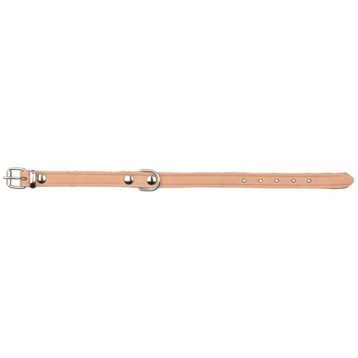 TRIXIE Basic collier - XS : 19-24cm / 12mm - Naturel - Pour chien