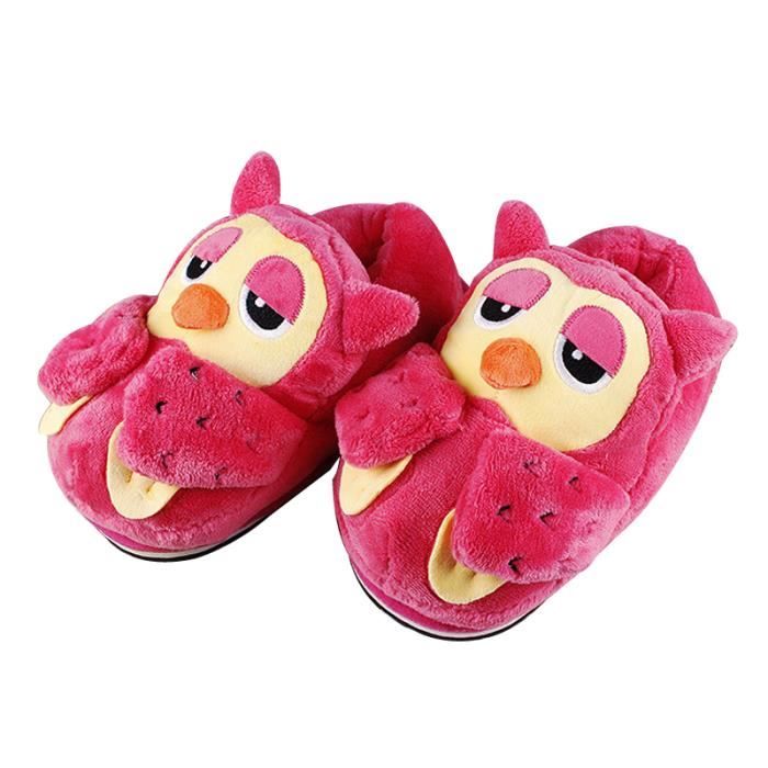 Hibou Pantoufles Homme Bxfp xz158rose40 Hiver Populaire Femme Peluche En FOrnqAFwE