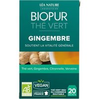 COMPLÉMENT MINCEUR BIOPUR Thé vert Gingembre - Stimulation - 30 g COMPLÉMENT MINCEUR BIOPUR Thé vert Gingembre - Stimulation - 30 g