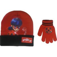 BONNET - CAGOULE MIRACULOUS Bonnet et Gants Rouge et noir Enfant Fi BONNET - CAGOULE MIRACULOUS Bonnet et Gants Rouge et noir Enfant Fi