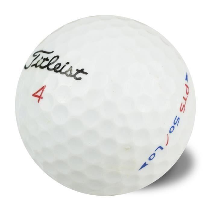 TITLEIST Lot de 50 Balles de Golf Titleist PTS Solo Reconditionnées