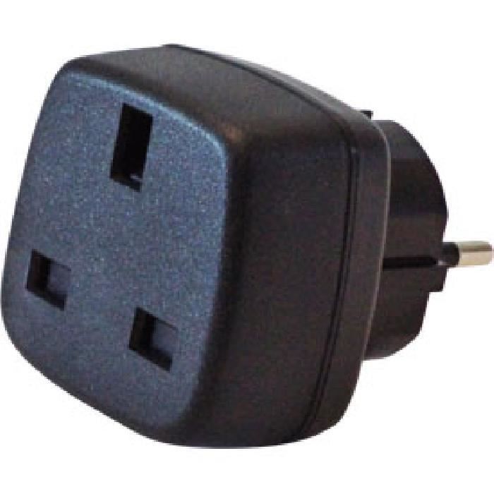 Adaptateur prise UK/EUROPE - Noir