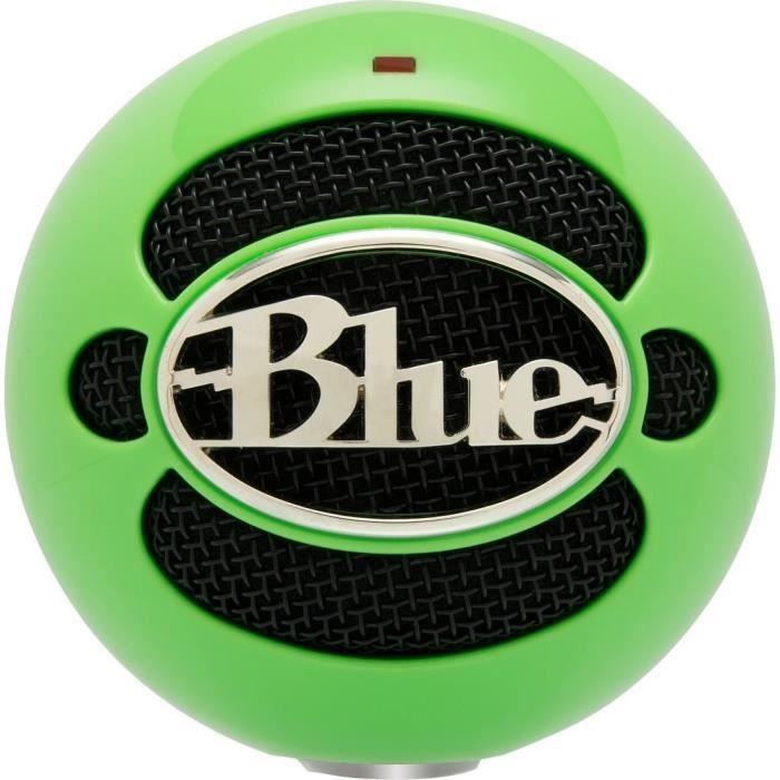 BLUE MICROPHONES Microphone USB à condensateur SNOWBALL NEON - 44.1 kHz/16 bit - Vert - PC / MAC