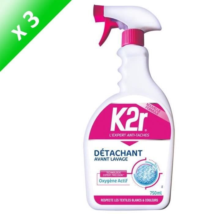 K2R Détachant avant-lavage pistolet - 750 ml - Lot de 3