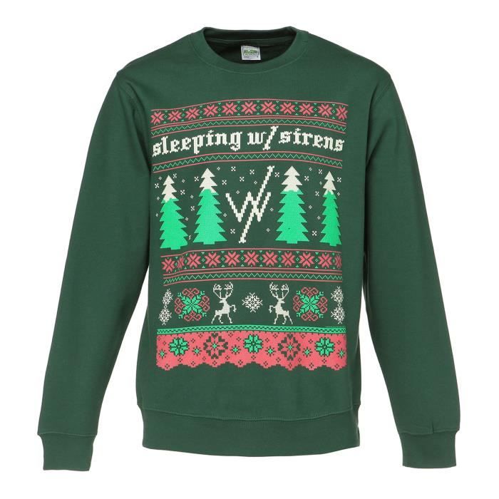 PULL DE NŒL SLEEPING WITH SIRENS Vert Sapin Mixte Homme et Femme