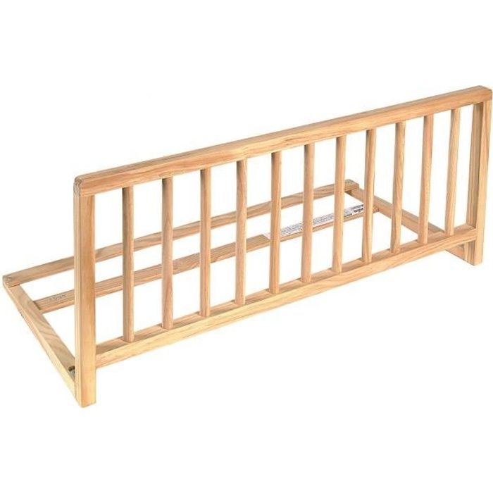 NYDALIS Barrière de Lit LIVIA 122 cm Bois Naturel